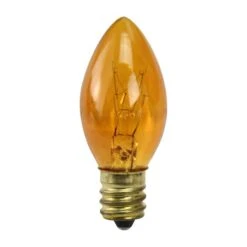 Northlight Incandescent C7 Replacement Bulbs, 25ct. Orange -Northlight D254073S 1 1