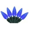 Northlight 70ct. LED Faceted C6 Christmas String Lights Blue