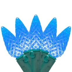 Northlight 70ct. LED Faceted C6 Christmas String Lights Blue 15 Northlight 70ct. LED Faceted C6 Christmas String Lights Blue -Northlight D254077S 11