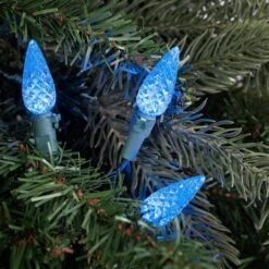 Northlight 70ct. LED Faceted C6 Christmas String Lights Blue 16 Northlight 70ct. LED Faceted C6 Christmas String Lights Blue -Northlight D254077S 12