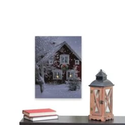 Northlight LED Lighted Red Snowy Barn House Christmas Wall Art -Northlight D361830S 4