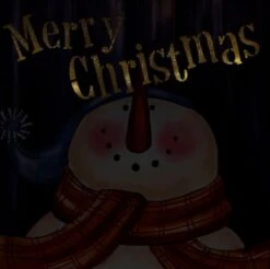 Northlight LED Lighted "Merry Christmas" Snowman Christmas Canvas Wall Art -Northlight D361841S 3