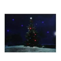 Northlight LED Lighted Decorated Christmas Tree At Night With Stars Canvas Wall Art 8 Northlight LED Lighted Decorated Christmas Tree At Night With Stars Canvas Wall Art -Northlight D361859S 2