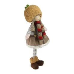 Northlight 15" Fall Thanksgiving Girl Gnome Standing Figure 7 Northlight 15" Fall Thanksgiving Girl Gnome Standing Figure -Northlight D406179S 2