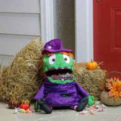 Northlight 23" Purple & Green Witch Child Trick Or Treat Halloween Bag -Northlight D406181S 5