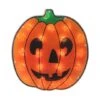 Northlight 13" Orange Lighted Jack O' Lantern Halloween Window Décor -Northlight D406191S 1