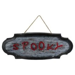 Northlight 45 Northlight 20.5" Red & Gray Animated Spooky Halloween Sign