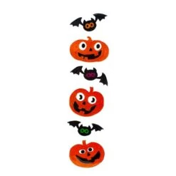 Northlight Glittered Jack-O-Lantern & Bats Halloween Gel Window Clings -Northlight D406216S 1 1