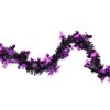 Northlight 50ft. Black & Purple Bats Halloween Tinsel Garland 1 Northlight 50ft. Black & Purple Bats Halloween Tinsel Garland -Northlight D406223S 1