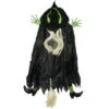 Northlight 4.5ft. Black & Green Flying & Crashing Wicked Witch Hanging Halloween Decoration