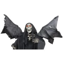 Northlight 66" Pre-Lit Black & Red Sonic Skeletal Reaper With Wings Halloween Décor 8 Northlight 66" Pre-Lit Black & Red Sonic Skeletal Reaper With Wings Halloween Décor -Northlight D406226S 2