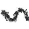Northlight 50ft. Black & Silver Ghosts Halloween Tinsel Garland 1 Northlight 50ft. Black & Silver Ghosts Halloween Tinsel Garland -Northlight D406227S 1