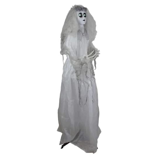 Northlight 6ft. Lighted & Animated Ghost Bride Halloween Decoration 7 Northlight 6ft. Lighted & Animated Ghost Bride Halloween Decoration - Image 5