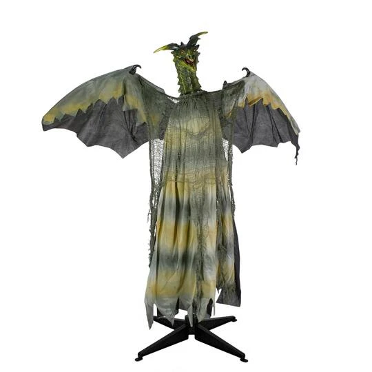 Northlight 39" Lighted & Animated Dragon Halloween Decoration 4 Northlight 39" Lighted & Animated Dragon Halloween Decoration - Image 2