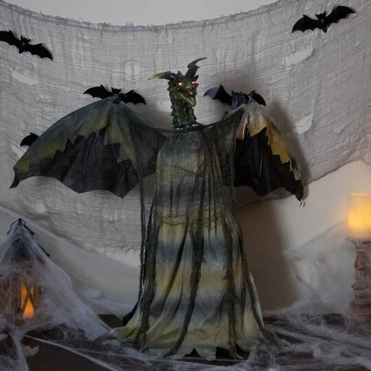 Northlight 39" Lighted & Animated Dragon Halloween Decoration 5 Northlight 39" Lighted & Animated Dragon Halloween Decoration - Image 3