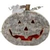 Northlight 12" Gray LED Battery Operated Jack-O-Lantern Halloween Table Top Decoration