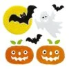 Northlight Ghost & Pumpkin Halloween Gel Window Clings