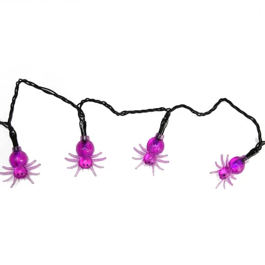 Northlight 10ct. 4ft. Purple Spider LED Halloween Black Wire Lights 7 Northlight 10ct. 4ft. Purple Spider LED Halloween Black Wire Lights - Image 5