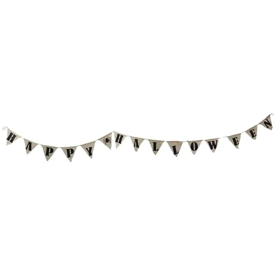 Northlight 19" White Triangle LED Happy Halloween Banner 4 Northlight 19" White Triangle LED Happy Halloween Banner - Image 2