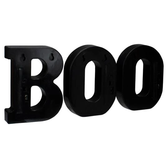 Northlight 6.5" Lighted Black & Gold BOO Halloween Marquee Sign 8 Northlight 6.5" Lighted Black & Gold BOO Halloween Marquee Sign - Image 6