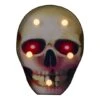 Northlight 7" Lighted Black & Red Skull Halloween Decoration