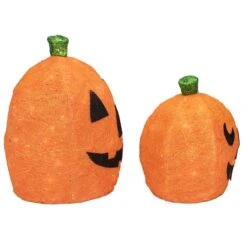 Northlight Lighted Sisal Jack -O'-Lanterns Outdoor Halloween Decoration Set 9 Northlight Lighted Sisal Jack -O'-Lanterns Outdoor Halloween Decoration Set -Northlight D406263S 3