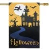 Northlight Spooky House Halloween Outdoor Garden Flag With Bats & Witch, 20" X 48" 2 Northlight Spooky House Halloween Outdoor Garden Flag With Bats & Witch, 20" X 48" -Northlight D406264S 1