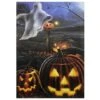 Northlight Pumpkins & Ghost Spooky Halloween Outdoor Garden Flag, 12.5" X 18" -Northlight D406266S 1