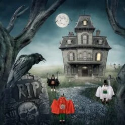 Northlight Ghost, Pumpkin & Bat Standing Halloween Kid Figures Set -Northlight D406270S 2