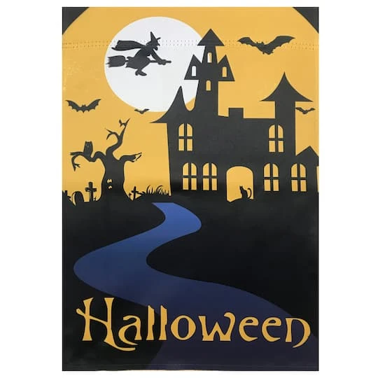 Northlight Spooky House Halloween Outdoor Garden Flag With Bats & Witch, 12.5" X 18" 3 Northlight Spooky House Halloween Outdoor Garden Flag With Bats & Witch, 12.5" X 18"