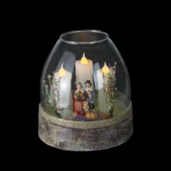 Northlight 5" Glass Pilgrim Figurine Flickering Candle Thanksgiving Jar -Northlight D406277S 2