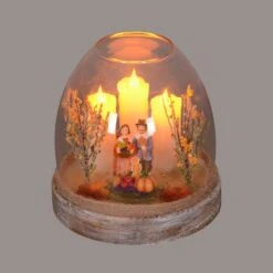 Northlight 5" Glass Pilgrim Figurine Flickering Candle Thanksgiving Jar -Northlight D406277S 3