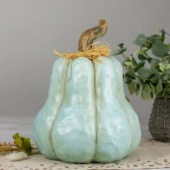 Northlight 12" Blue Gourd Fall Harvest Tabletop Decoration -Northlight D406278S 2