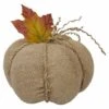 Northlight 5.5" Beige Burlap Autumn Harvest Tabletop Pumpkin