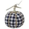 Northlight Dark Blue & White Plaid Fall Harvest Tabletop Pumpkin