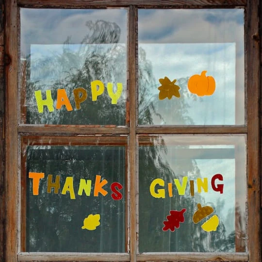 Northlight Happy Thanksgiving Fall Gel Window Clings 5 Northlight Happy Thanksgiving Fall Gel Window Clings - Image 3