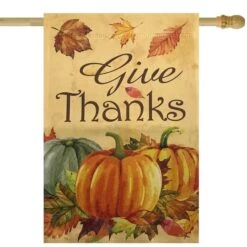 Northlight 40" Give Thanks Autumn Harvest Garden Flag 8 Northlight 40" Give Thanks Autumn Harvest Garden Flag -Northlight D406303S 2