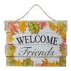 Northlight 16" Autumn Leaves Welcome Friends Wall Sign 1 Northlight 16" Autumn Leaves Welcome Friends Wall Sign -Northlight D406312S 1