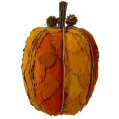 Northlight 10" Orange & Brown Fall Harvest Tabletop Pumpkin -Northlight D406315S 1 1