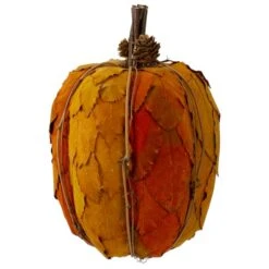 Northlight 10" Orange & Brown Fall Harvest Tabletop Pumpkin -Northlight D406315S 2