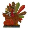 Northlight 13" Lighted Turkey & Pumpkin Thanksgiving Tabletop Decor -Northlight D406320S 1
