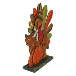 Northlight 13" Lighted Turkey & Pumpkin Thanksgiving Tabletop Decor -Northlight D406320S 2