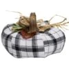 Northlight 4" Black & White Fabric Fall Harvest Tabletop Pumpkin 1 Northlight 4" Black & White Fabric Fall Harvest Tabletop Pumpkin -Northlight D406322S 1