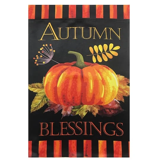 Northlight 40" Autumn Blessings & Pumpkin Garden Flag 4 Northlight 40" Autumn Blessings & Pumpkin Garden Flag - Image 2