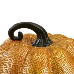 Northlight 7.5" Gold & Orange Textured Pumpkin Fall Decoration -Northlight D406332S 3