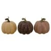Northlight 4" Brown & Purple Fall Harvest Tabletop Pumpkin Set -Northlight D406334S 1