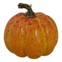 Northlight 4" Orange & Green Artificial Fall Harvest Pumpkin Set -Northlight D406335S 4