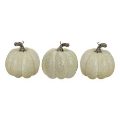 Northlight 4" White Artificial Fall Harvest Pumpkins, 3ct. 6 Northlight 4" White Artificial Fall Harvest Pumpkins, 3ct. -Northlight D406338S 1 1