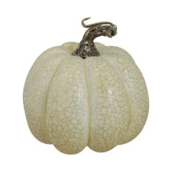Northlight 4" White Artificial Fall Harvest Pumpkins, 3ct. 7 Northlight 4" White Artificial Fall Harvest Pumpkins, 3ct. -Northlight D406338S 2