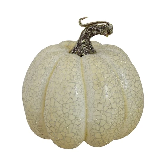 Northlight 4" White Artificial Fall Harvest Pumpkins, 3ct. 5 Northlight 4" White Artificial Fall Harvest Pumpkins, 3ct. - Image 3
